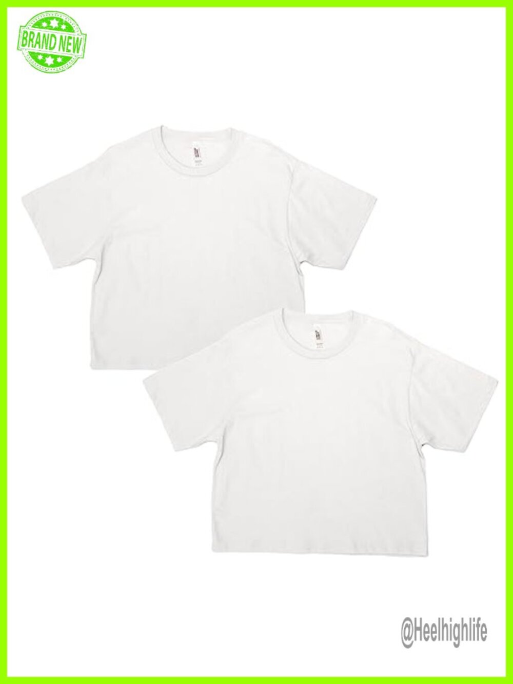 Women's Fine Jersey Boxy Crop T-Shirt 2-Pack